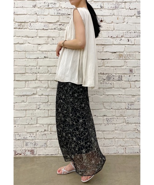 LOUNGEDRESS(ラウンジドレス)の「フラワーナロースカート(スカート・レディース・ブラック/ベージュ・FREE)」の20枚目の写真