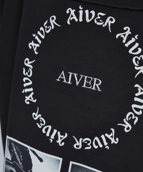 AIVER（アイバー）の「AIVER　カットオフパッチシルケットS/SビッグTEE（Tシャツ/カットソー・メンズ・チャコールグレー/ブラック/ナチュラル・MEDIUM/LARGE）」の9枚目の写真