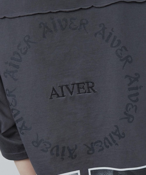 AIVER（アイバー）の「AIVER　カットオフパッチシルケットS/SビッグTEE（Tシャツ/カットソー・メンズ・チャコールグレー/ブラック/ナチュラル・MEDIUM/LARGE）」の18枚目の写真