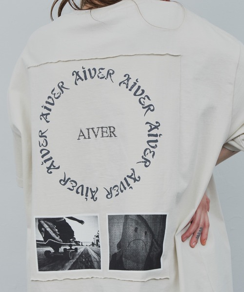 AIVER（アイバー）の「AIVER　カットオフパッチシルケットS/SビッグTEE（Tシャツ/カットソー・メンズ・チャコールグレー/ブラック/ナチュラル・MEDIUM/LARGE）」の15枚目の写真