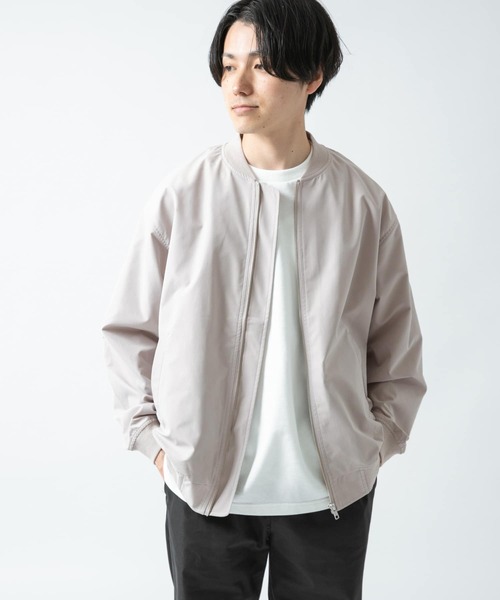 ITEMS URBANRESEARCH（アイテムズ アーバンリサーチ）の「エステルポプリン MA-1（その他アウター・メンズ・ブラック/ベージュ/ライトブルー/カーキ・MEDIUM/LARGE）」の3枚目の写真