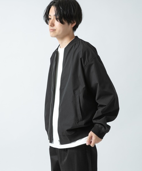 ITEMS URBANRESEARCH（アイテムズ アーバンリサーチ）の「エステルポプリン MA-1（その他アウター・メンズ・ブラック/ベージュ/ライトブルー/カーキ・MEDIUM/LARGE）」の6枚目の写真