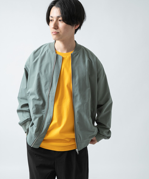ITEMS URBANRESEARCH（アイテムズ アーバンリサーチ）の「エステルポプリン MA-1（その他アウター・メンズ・ブラック/ベージュ/ライトブルー/カーキ・MEDIUM/LARGE）」の11枚目の写真