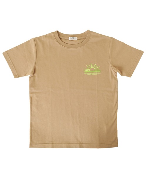 S&H（エスアンドエイチ）の「天竺・プリント半袖Tシャツ（Tシャツ/カットソー・キッズ・イエロー/ホワイト/チャコールグレー/キナリ/グリーン/キャメル/ライトブルー/ブラウン/ライトグリーン/ライトグレー/ライトピンク/ピンク/マスタード/サックスブルー/ネイビー/ブラック/ベージュ/モカ/グレー/ブルー・120cm/150cm/100cm/130cm/110cm/140cm）」の10枚目の写真