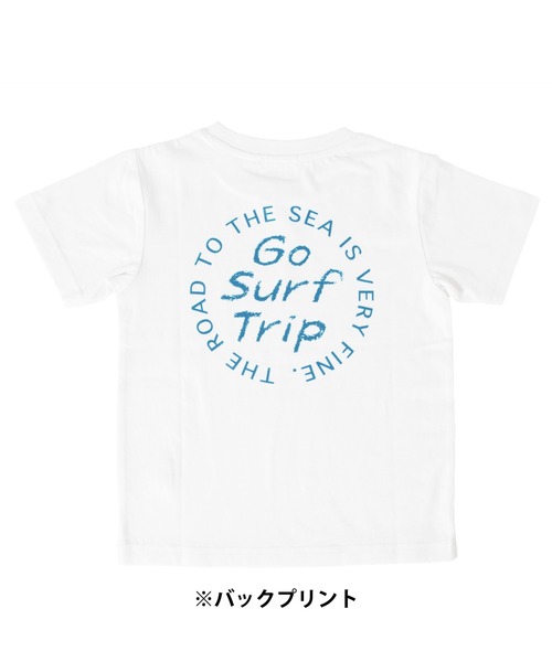 S&H（エスアンドエイチ）の「天竺・プリント半袖Tシャツ（Tシャツ/カットソー・キッズ・イエロー/ホワイト/チャコールグレー/キナリ/グリーン/キャメル/ライトブルー/ブラウン/ライトグリーン/ライトグレー/ライトピンク/ピンク/マスタード/サックスブルー/ネイビー/ブラック/ベージュ/モカ/グレー/ブルー・120cm/150cm/100cm/130cm/110cm/140cm）」の2枚目の写真