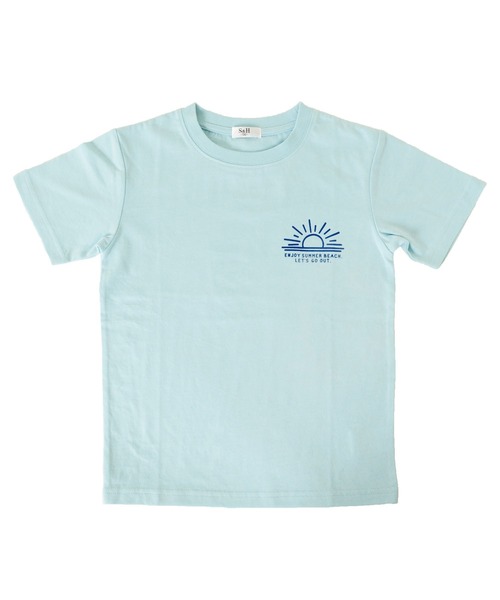 S&H（エスアンドエイチ）の「天竺・プリント半袖Tシャツ（Tシャツ/カットソー・キッズ・イエロー/ホワイト/チャコールグレー/キナリ/グリーン/キャメル/ライトブルー/ブラウン/ライトグリーン/ライトグレー/ライトピンク/ピンク/マスタード/サックスブルー/ネイビー/ブラック/ベージュ/モカ/グレー/ブルー・120cm/150cm/100cm/130cm/110cm/140cm）」の15枚目の写真