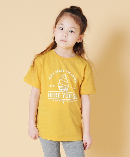 S&H（エスアンドエイチ）の「天竺・プリント半袖Tシャツ（Tシャツ/カットソー・キッズ・イエロー/ホワイト/チャコールグレー/キナリ/グリーン/キャメル/ライトブルー/ブラウン/ライトグリーン/ライトグレー/ライトピンク/ピンク/マスタード/サックスブルー/ネイビー/ブラック/ベージュ/モカ/グレー/ブルー・120cm/150cm/100cm/130cm/110cm/140cm）」の17枚目の写真