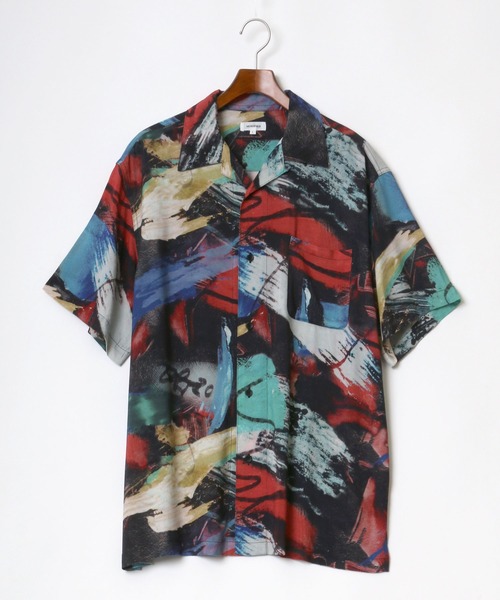 MARUKAWA(マルカワ)の「レーヨン 総柄 無地 オープンカラーアロハシャツ/リゾートシャツ(シャツ/ブラウス・メンズ・ブラック/ベージュ/カーキ/ブルー/その他/その他1/ホワイト系その他/ブラック系その他2/ベージュ系その他/ブルー系その他/グレー系その他/ブルー系その他2/ブラック系その他/ホワイト系その他2・LL/M/L/S)」の14枚目の写真
