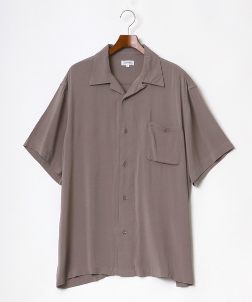 MARUKAWA(マルカワ)の「レーヨン 総柄 無地 オープンカラーアロハシャツ/リゾートシャツ(シャツ/ブラウス・メンズ・ブラック/ベージュ/カーキ/ブルー/その他/その他1/ホワイト系その他/ブラック系その他2/ベージュ系その他/ブルー系その他/グレー系その他/ブルー系その他2/ブラック系その他/ホワイト系その他2・LL/M/L/S)」の9枚目の写真