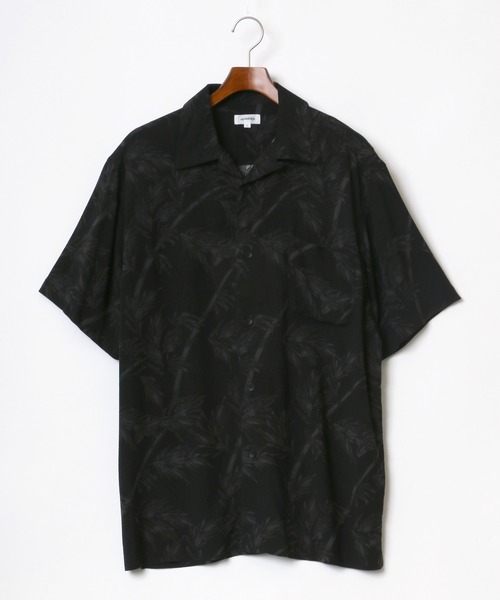 MARUKAWA(マルカワ)の「レーヨン 総柄 無地 オープンカラーアロハシャツ/リゾートシャツ(シャツ/ブラウス・メンズ・ブラック/ベージュ/カーキ/ブルー/その他/その他1/ホワイト系その他/ブラック系その他2/ベージュ系その他/ブルー系その他/グレー系その他/ブルー系その他2/ブラック系その他/ホワイト系その他2・LL/M/L/S)」の6枚目の写真