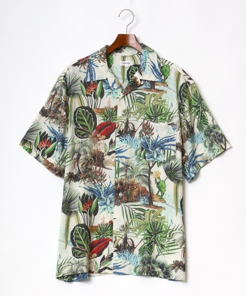 MARUKAWA(マルカワ)の「レーヨン 総柄 無地 オープンカラーアロハシャツ/リゾートシャツ(シャツ/ブラウス・メンズ・ブラック/ベージュ/カーキ/ブルー/その他/その他1/ホワイト系その他/ブラック系その他2/ベージュ系その他/ブルー系その他/グレー系その他/ブルー系その他2/ブラック系その他/ホワイト系その他2・LL/M/L/S)」の10枚目の写真