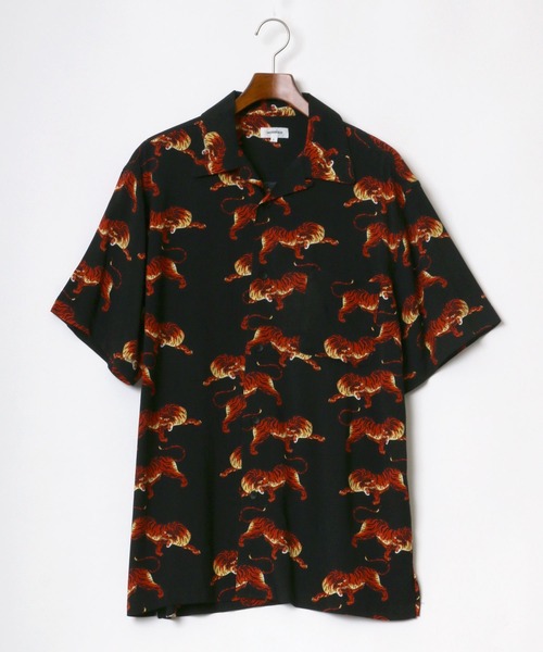 MARUKAWA(マルカワ)の「レーヨン 総柄 無地 オープンカラーアロハシャツ/リゾートシャツ(シャツ/ブラウス・メンズ・ブラック/ベージュ/カーキ/ブルー/その他/その他1/ホワイト系その他/ブラック系その他2/ベージュ系その他/ブルー系その他/グレー系その他/ブルー系その他2/ブラック系その他/ホワイト系その他2・LL/M/L/S)」の7枚目の写真