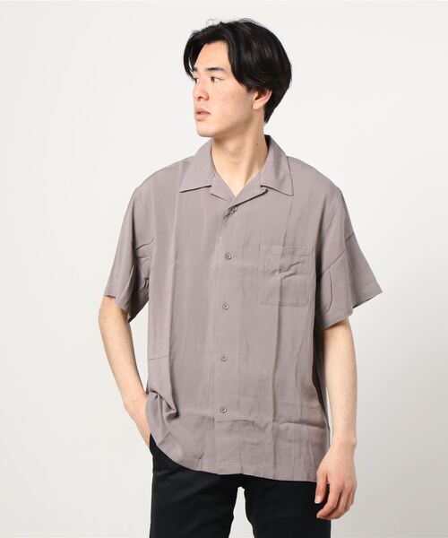 MARUKAWA(マルカワ)の「レーヨン 総柄 無地 オープンカラーアロハシャツ/リゾートシャツ(シャツ/ブラウス・メンズ・ブラック/ベージュ/カーキ/ブルー/その他/その他1/ホワイト系その他/ブラック系その他2/ベージュ系その他/ブルー系その他/グレー系その他/ブルー系その他2/ブラック系その他/ホワイト系その他2・LL/M/L/S)」の15枚目の写真