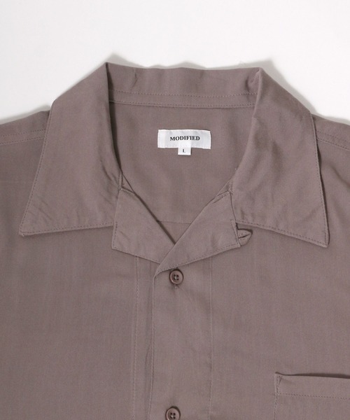 MARUKAWA(マルカワ)の「レーヨン 総柄 無地 オープンカラーアロハシャツ/リゾートシャツ(シャツ/ブラウス・メンズ・ブラック/ベージュ/カーキ/ブルー/その他/その他1/ホワイト系その他/ブラック系その他2/ベージュ系その他/ブルー系その他/グレー系その他/ブルー系その他2/ブラック系その他/ホワイト系その他2・LL/M/L/S)」の19枚目の写真