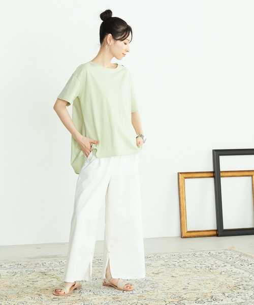 ONIGIRI（オニギリ）の「スリット　ワイドパンツ（その他パンツ・レディース・ホワイト/ベージュ・SMALL/MEDIUM/LARGE）」の18枚目の写真