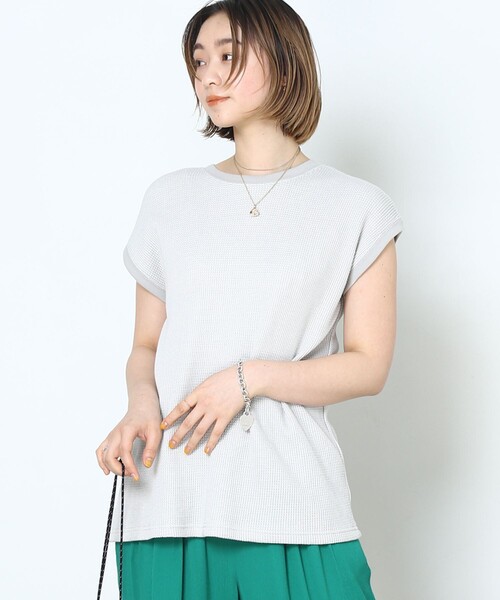 Web限定 片染ワッフルノースリーブtシャツ