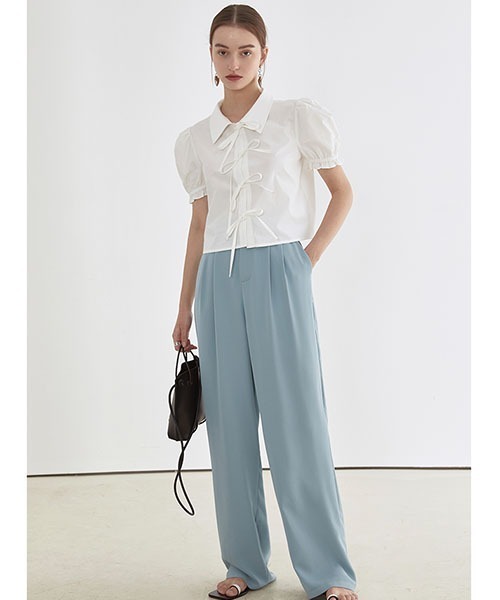 Fano Studios(ファノ ストゥディオズ)の「【Fano Studios】Loose drape straight pants FC21K056(スラックス・レディース・ライトブルー・M/L/S)」の13枚目の写真