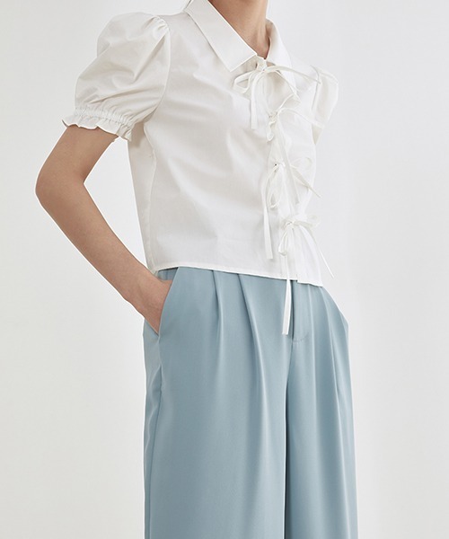 Fano Studios(ファノ ストゥディオズ)の「【Fano Studios】Loose drape straight pants FC21K056(スラックス・レディース・ライトブルー・M/L/S)」の15枚目の写真