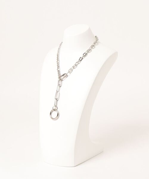 RNA(アールエヌエー)の「E4758 MIXチェーンネックレス(ネックレス・レディース・シルバー・FREE)」の6枚目の写真