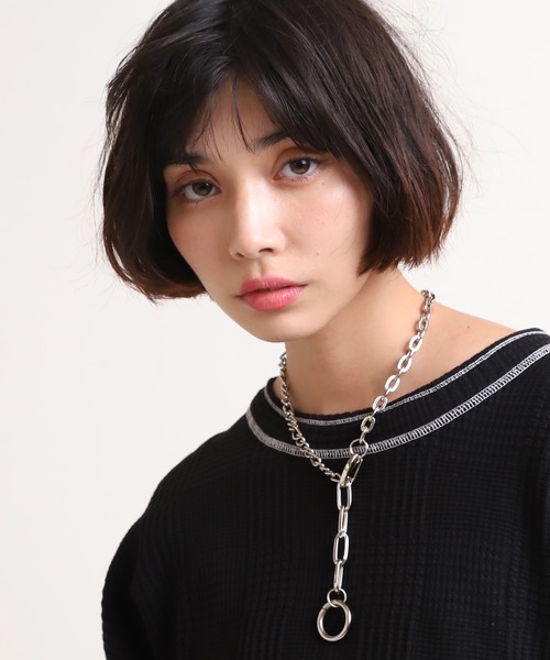 RNA(アールエヌエー)の「E4758 MIXチェーンネックレス(ネックレス・レディース・シルバー・FREE)」の4枚目の写真