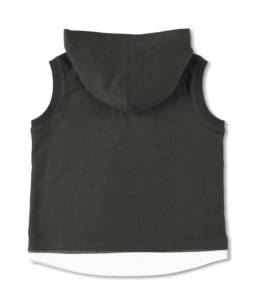 BRANSHES(ブランシェス)の「【UVカット】ボックスロゴタンクトップ(タンクトップ・キッズ・チャコールグレー/キャメル・90cm/110cm/100cm/120cm/130cm/140cm/150cm)」の9枚目の写真