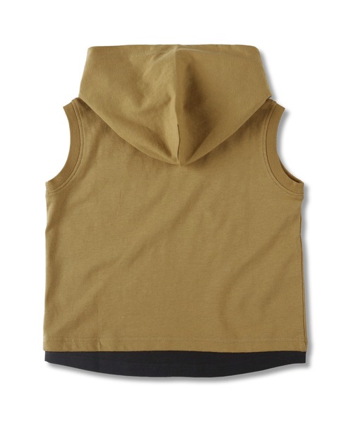 BRANSHES(ブランシェス)の「【UVカット】ボックスロゴタンクトップ(タンクトップ・キッズ・チャコールグレー/キャメル・90cm/110cm/100cm/120cm/130cm/140cm/150cm)」の12枚目の写真