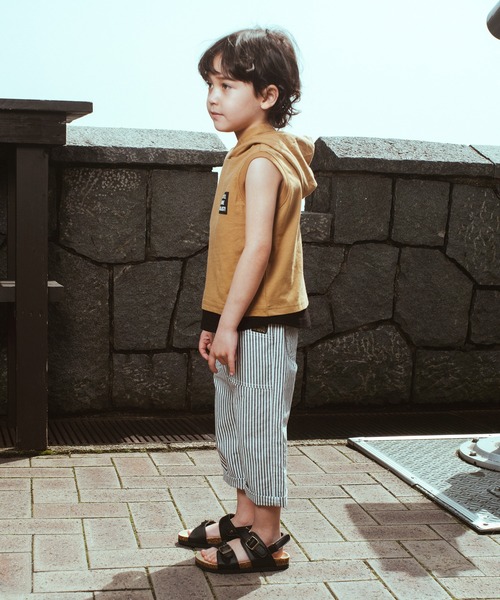 BRANSHES(ブランシェス)の「【UVカット】ボックスロゴタンクトップ(タンクトップ・キッズ・チャコールグレー/キャメル・90cm/110cm/100cm/120cm/130cm/140cm/150cm)」の7枚目の写真