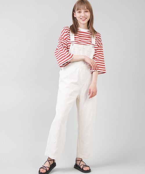 SPINNS（スピンズ）の「【ゆったりシルエット】10色展開 ボーダーリンガーTシャツ（Tシャツ/カットソー・レディース・ボルドー/ホワイト系その他/グレー系その他/グリーン系その他/ブルー系その他/イエロー系その他/レッド系その他/ホワイト系その他2/ホワイト系その他3/グリーン系その他2・ONESIZE）」の16枚目の写真