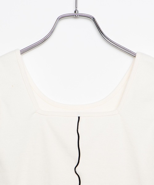 WEGO(ウィゴー)の「WEGO/配色メロウタンクトップ(タンクトップ・レディース・グリーン/アイボリー・FREE)」の17枚目の写真