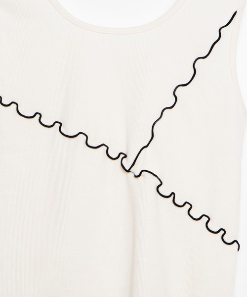WEGO(ウィゴー)の「WEGO/配色メロウタンクトップ(タンクトップ・レディース・グリーン/アイボリー・FREE)」の20枚目の写真