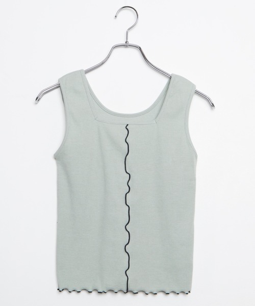 WEGO(ウィゴー)の「WEGO/配色メロウタンクトップ(タンクトップ・レディース・グリーン/アイボリー・FREE)」の15枚目の写真