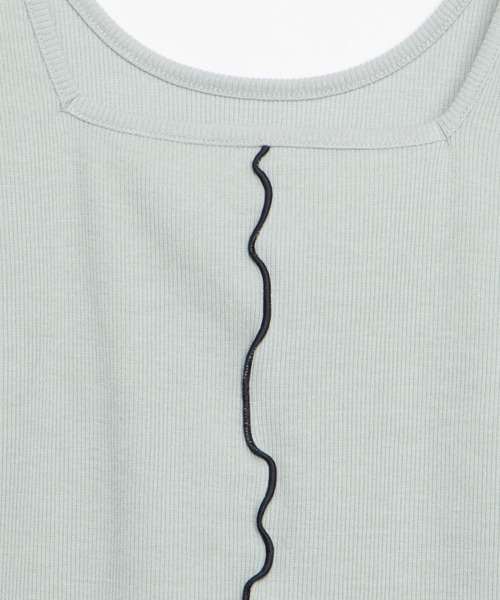 WEGO(ウィゴー)の「WEGO/配色メロウタンクトップ(タンクトップ・レディース・グリーン/アイボリー・FREE)」の16枚目の写真