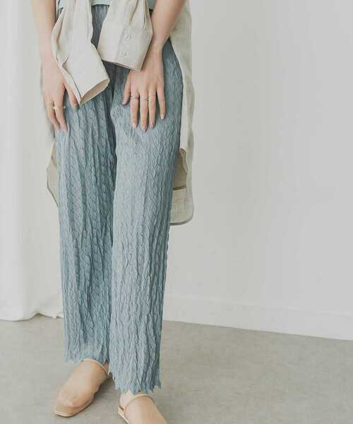 KBF+（ケービーエフプラス）の「KBF+　パターンレースパンツ（その他パンツ・レディース・ブラック/ホワイト系その他/ブルー・ONE）」の13枚目の写真