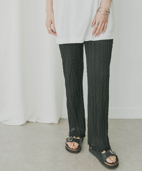 KBF+（ケービーエフプラス）の「KBF+　パターンレースパンツ（その他パンツ・レディース・ブラック/ホワイト系その他/ブルー・ONE）」の7枚目の写真