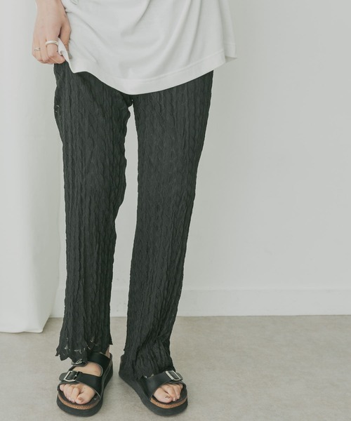 KBF+（ケービーエフプラス）の「KBF+　パターンレースパンツ（その他パンツ・レディース・ブラック/ホワイト系その他/ブルー・ONE）」の18枚目の写真