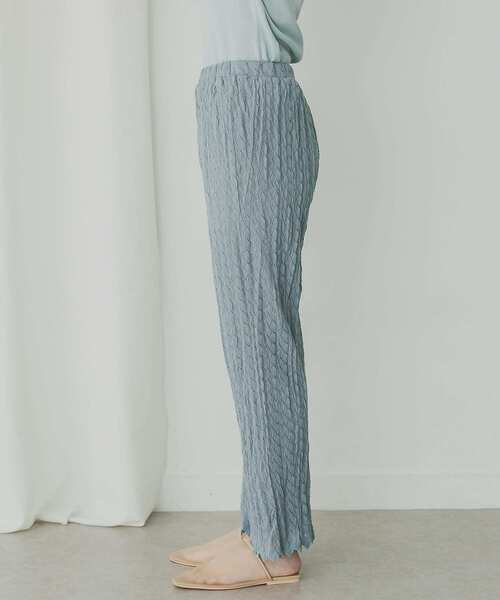 KBF+（ケービーエフプラス）の「KBF+　パターンレースパンツ（その他パンツ・レディース・ブラック/ホワイト系その他/ブルー・ONE）」の5枚目の写真