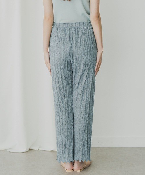 KBF+（ケービーエフプラス）の「KBF+　パターンレースパンツ（その他パンツ・レディース・ブラック/ホワイト系その他/ブルー・ONE）」の8枚目の写真