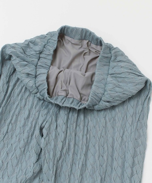 KBF+（ケービーエフプラス）の「KBF+　パターンレースパンツ（その他パンツ・レディース・ブラック/ホワイト系その他/ブルー・ONE）」の10枚目の写真