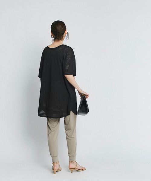 RIVE DROITE（リヴドロワ）の「シアーボーダーTee（Tシャツ/カットソー・レディース・ホワイト/ブラック/カーキ・FREE）」の13枚目の写真