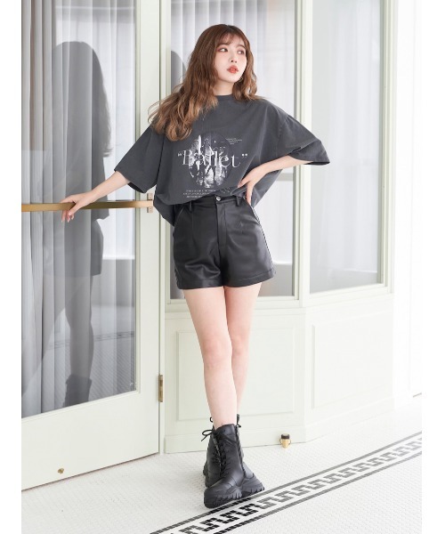 Darich(ダーリッチ)の「ballerinaグラフィックTシャツ(Tシャツ/カットソー・レディース・ホワイト/チャコールグレー/グレー・FREE)」の5枚目の写真