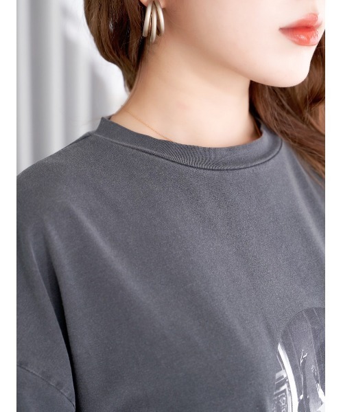 Darich(ダーリッチ)の「ballerinaグラフィックTシャツ(Tシャツ/カットソー・レディース・ホワイト/チャコールグレー/グレー・FREE)」の13枚目の写真