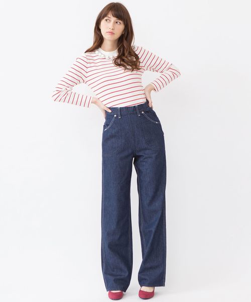 Another Edition（アナザーエディション）の「AE×LEEサイドジップデニムパンツ/BC AE×Lee SIDE ZIP PT（デニムパンツ・レディース・ネイビー/コバルトブルー・MEDIUM/SMALL）」の10枚目の写真