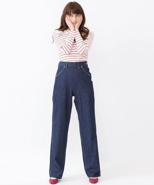 Another Edition（アナザーエディション）の「AE×LEEサイドジップデニムパンツ/BC AE×Lee SIDE ZIP PT（デニムパンツ・レディース・ネイビー/コバルトブルー・MEDIUM/SMALL）」の18枚目の写真