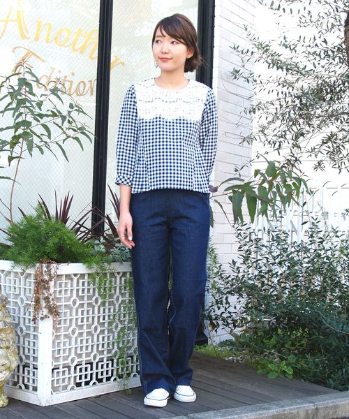 Another Edition（アナザーエディション）の「AE×LEEサイドジップデニムパンツ/BC AE×Lee SIDE ZIP PT（デニムパンツ・レディース・ネイビー/コバルトブルー・MEDIUM/SMALL）」の19枚目の写真