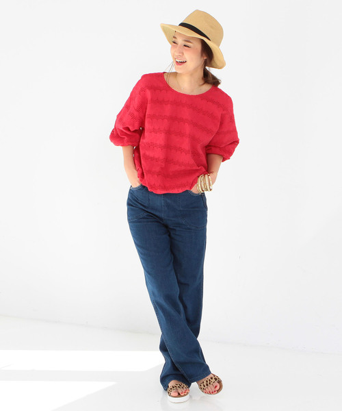 Another Edition（アナザーエディション）の「AE×LEEサイドジップデニムパンツ/BC AE×Lee SIDE ZIP PT（デニムパンツ・レディース・ネイビー/コバルトブルー・MEDIUM/SMALL）」の3枚目の写真