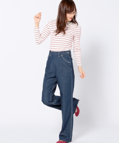 Another Edition（アナザーエディション）の「AE×LEEサイドジップデニムパンツ/BC AE×Lee SIDE ZIP PT（デニムパンツ・レディース・ネイビー/コバルトブルー・MEDIUM/SMALL）」の8枚目の写真