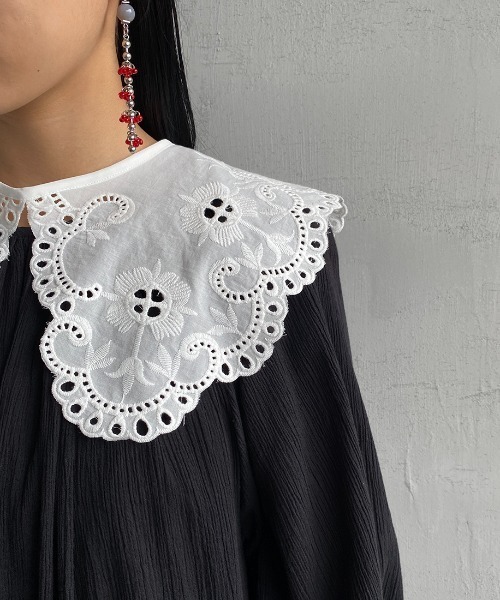 JF Ready Made（ジェイエフレディメイド）の「[Jf Ready Made/ジェイエフレディメイド] コットンレース 2WAY付け襟（付け襟・レディース・ホワイト・ONE SIZE）」の10枚目の写真