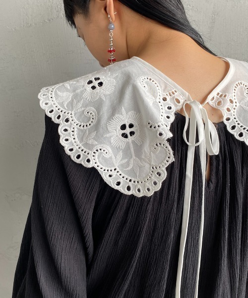 JF Ready Made（ジェイエフレディメイド）の「[Jf Ready Made/ジェイエフレディメイド] コットンレース 2WAY付け襟（付け襟・レディース・ホワイト・ONE SIZE）」の11枚目の写真