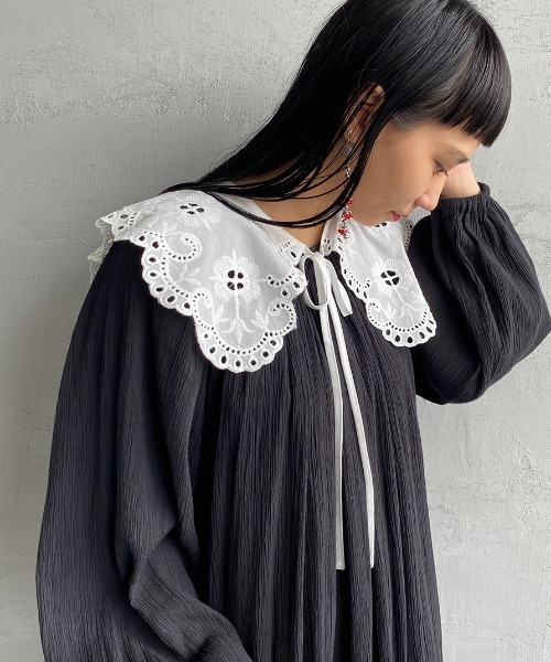 JF Ready Made（ジェイエフレディメイド）の「[Jf Ready Made/ジェイエフレディメイド] コットンレース 2WAY付け襟（付け襟・レディース・ホワイト・ONE SIZE）」の12枚目の写真