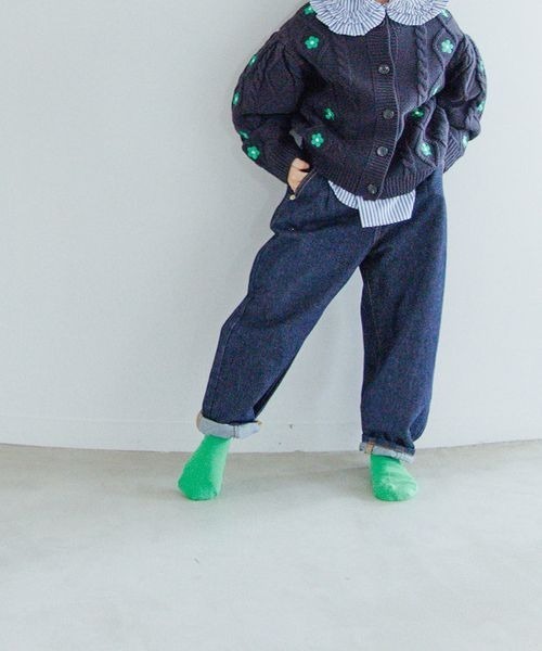 LOWRYS FARM(ローリーズファーム)の「CONEデニムスラウチパンツ 958899(デニムパンツ・キッズ・ワンウォッシュ/ブルー/ブルー系・110cm/120cm/130cm/140cm/150cm)」の2枚目の写真